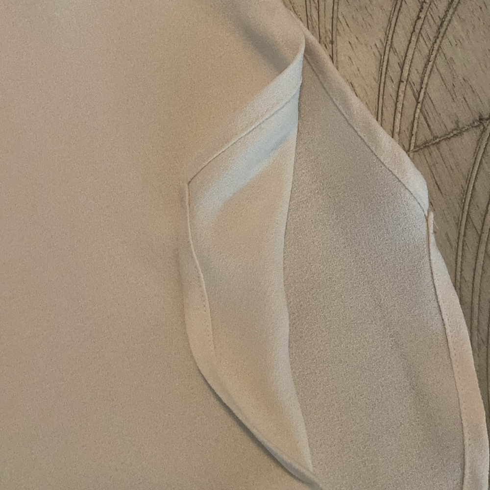MarlaWynne Wynne Layers Crepe Georgette Shirttail Tank Top Canvas Ivory M New - Picture 6 of 13